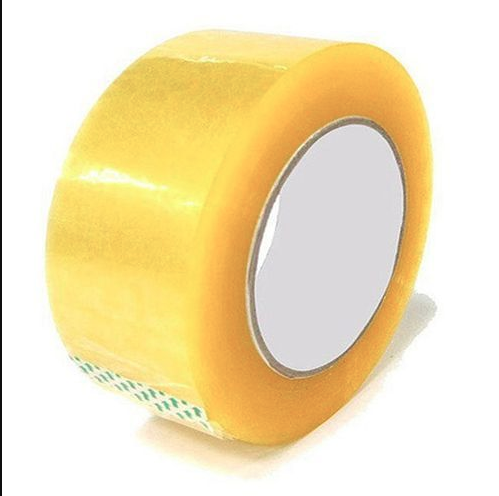 Transparent Yellow Roll-Sealing Plastic Tape