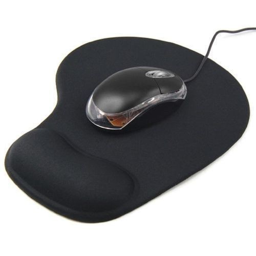 Soft Mouse Pad With Wrist Support - Black
