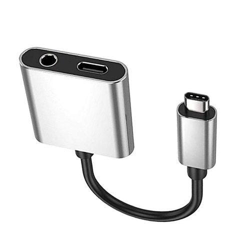 Type C To 3.5mm Audio Aux Jack Adapter USB C Male To 3.5mm Male Silver