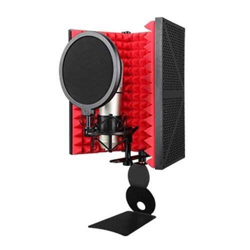 Portable Microphone Booth Studio Recording Vocal 3 Panels Set describe