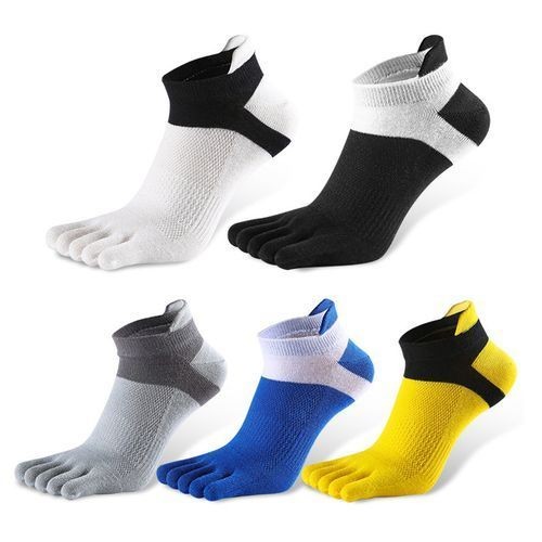 5Pairs Men Socks Cotton Five-finger Male Short Socks Summer