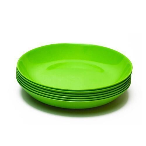 Melamine Dinner Plates 6pcs: Green