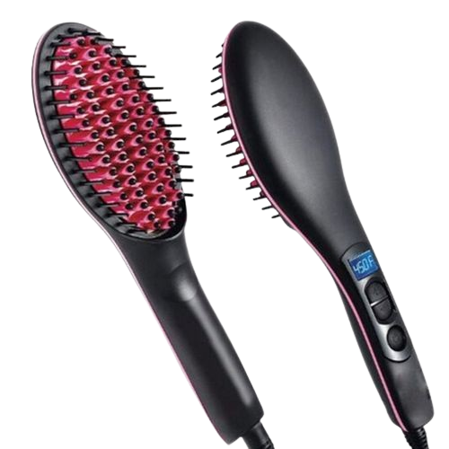 Portable Size Handheld Hair Straight Electric Brush Professional LCD Display Fast Hair Straightener Comb Best Gift