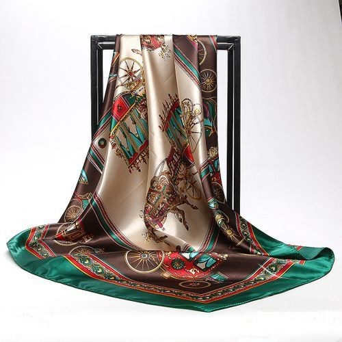 Bandana Scarf Silk Headscarf Large Square Plain Shawl Hijab