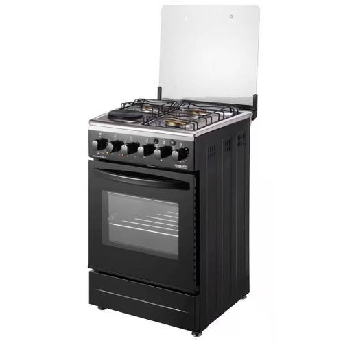 Global Star Gas Cooker 3 Gas + 1 Electric/Ignition/up And Down Oven 50x50cm - Black