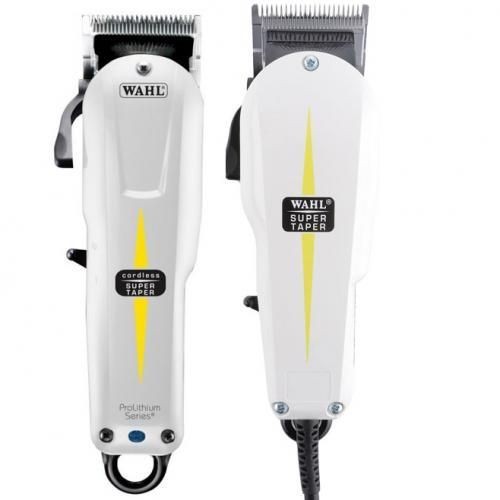 Wahl 2pcs Rechargeable Cordless And Super Taper Clipper Electric Shaver- Black,White