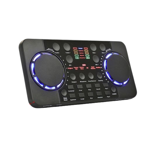 "V300 Pro Live Sound Card: 10 Effects, Bluetooth 4.0 Mixer for Phone PC DJ Studio"
