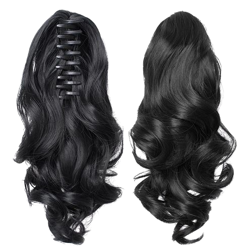 Clip-On Curly Ponytail Hair Extension Women Claw On Long