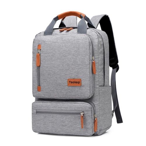 Casual Men Computer Backpack Light 15 inch Laptop Bag Waterproof Oxford cloth Lady theft Travel Backpack Gray
