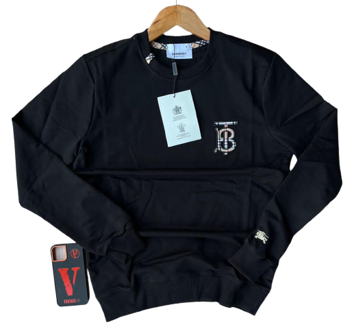 A black Burberry sweatshirt