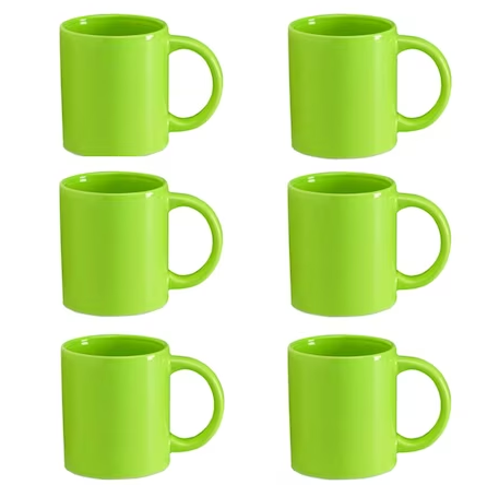 Melamine Cups Set Of 6 Pieces -Green