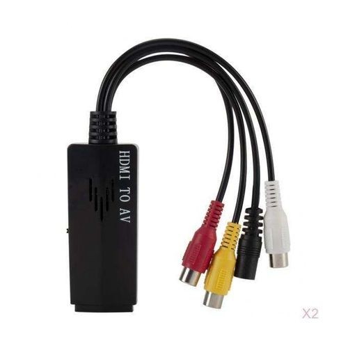 2 Pcs HDMI To AV HD Audio Video Converter Cable Male To Female Line