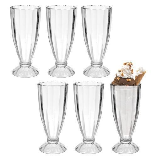 6 Pieces Set of Milk Shakes/ Ice cream/ Cocktail Drinking Glasses