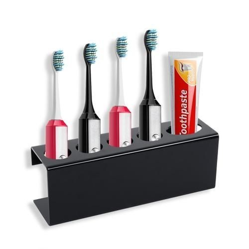 4 Holes Toothbrush Holder Toothpaste Hooks Tooth Brush Holder Wall Mounted Stand Rack Cap Bathroom Storage Rack