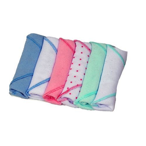 6 Pack Baby Birth Towels - Multicolor