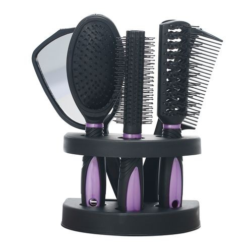Set Of 5 Hair Combs Mirror Set Professional Salon Hair