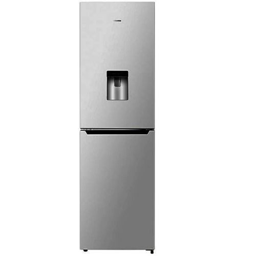 Hisense 330 Litres Double Door Refrigerator With Dispenser Free Bottom Freezer – Silver