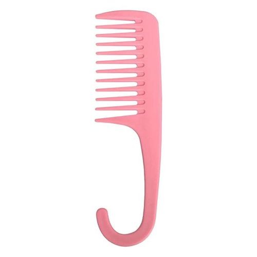 Wide Tooth Comb Shower Comb With Hook For Long Wet Dry Hair Free Pink