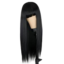 Wig female matte silk long straight hair