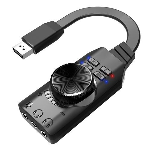 GS3 USB 2.0 External Sound Card Virtual 7.1 Channel - Black