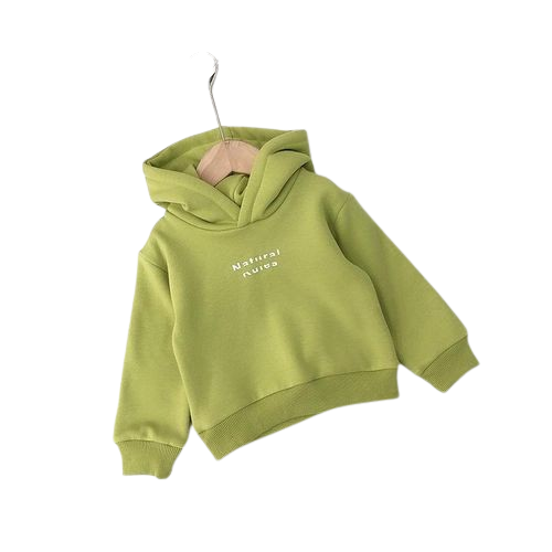 Children's Hooded Sweatshirt Solid Color Sweatshirt Green
