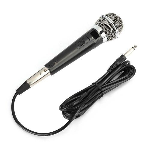 "Professional Wired Dynamic Condenser Vocal Microphone with 6.35mm Cable for DVD/KTV Karaoke Recording"