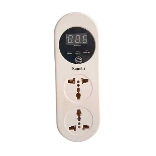 Saachi Automatic Surge Protector With Display Of Input And Output Voltage-White