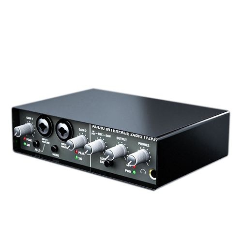 Sound Card Professional Dual 48V Microphones with a Resolution of 24 Bits / 192Khz Sound Card for Pc Live Recording