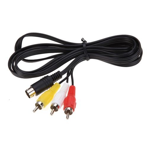Connecting line 3RCA 1.8 m 9 pin Audio Video AV Cable for Sega Genesis 2 or 3 Composite RCA Connects Video&Sound Transmission-