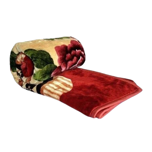 Double Layer Woolen Multi Coloured Printed Blanket