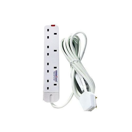 Power King Extension Cable 4 way - White