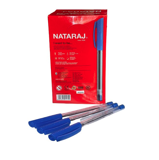 Blue Nataraj Pens: 50 Pieces in 1 Box!