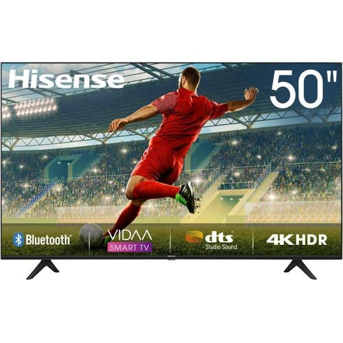 Hisense 50'' TV 4K UHD Smart With Dolby Vision YouTube, Netflixs, Bluetooth & Wi-Fi - Blac