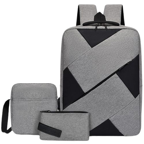 Men Laptop Backpack Bag Set Rucksack Travel Bag With USB Jack Large Capacity Bag