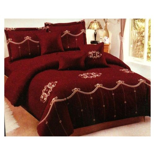 5*6 Bedcover,1Bedsheet & 2Pillowcases - Red