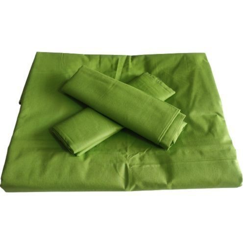 Cotton Double Cotton Bedsheets with 2 Pillowcases - Green